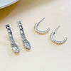 Alloy Animal Snake Women's Exaggerated Fashion Earrings With Electroplating