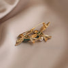 Alloy Animal Style Bird Shape Electroplated Brooch For Women