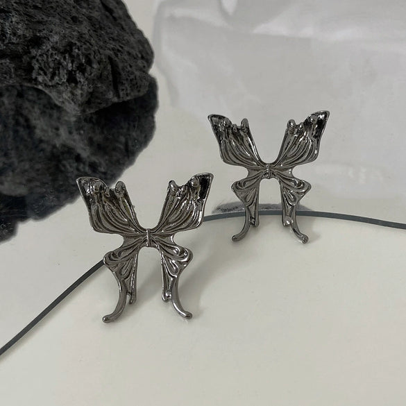 Alloy Animal Style Hollow Butterfly Rose Electroplated Women's Earrings