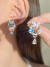 Alloy Animal Style Hollow Butterfly Rose Electroplated Women's Earrings
