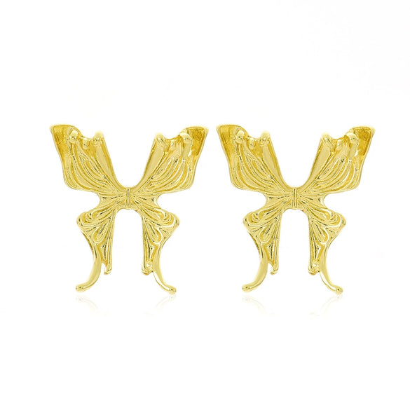 Alloy Animal Style Hollow Butterfly Rose Electroplated Women's Earrings
