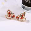Alloy Animal Style Hollow Butterfly Rose Electroplated Women's Earrings