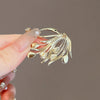 Alloy Animal Swan Cat Eye Brooch For Women With Electroplating