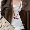 Alloy Animal Zodiac Cartoon Dachshund Pendant Necklace For Women Dripping Oil Design Fashionable Versatile Accessory