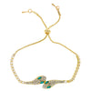 Alloy Animal Zodiac Diamond Micro Inlaid Adjustable Snake Bracelet For Girls