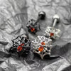 Alloy Animal Zodiac Electroplating Ear Stud Earrings Lip Nail Piercing Jewelry