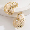 Alloy Animal Zodiac Exaggerated Metallic Oildropping Electroplated Conch Earrings For Women