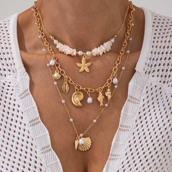 Alloy Animal Zodiac Geometric Style Electroplated Pendant Necklace For Women