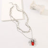 Alloy Animal Zodiac Pendant Doublelayer Chain Necklace Electroplated Ocean Style Jewelry
