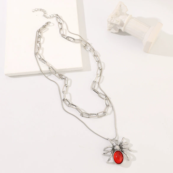 Alloy Animal Zodiac Pendant Doublelayer Chain Necklace Electroplated Ocean Style Jewelry