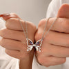 Alloy Animal Zodiac Style Butterfly Pendant Clavicle Chain Necklace With Electroplating