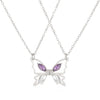 Alloy Animal Zodiac Style Butterfly Pendant Clavicle Chain Necklace With Electroplating