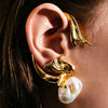Alloy Animal Zodiac Style Electroplated Metal Angel Mermaid Ear Clip Earrings For Women