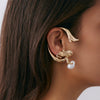 Alloy Animal Zodiac Style Electroplated Metal Angel Mermaid Ear Clip Earrings For Women
