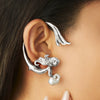 Alloy Animal Zodiac Style Electroplated Metal Angel Mermaid Ear Clip Earrings For Women