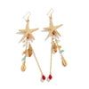 Alloy Animal Zodiac Style Electroplated Starfish Jellyfish Tassel Earrings For Women