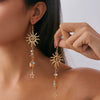Alloy Animal Zodiac Style Electroplated Starfish Jellyfish Tassel Earrings For Women