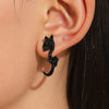 Alloy Animal Zodiac Three Dimensional Electroplated Women's Earrings Leopard Cat Dinosaur