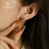 Alloy Animal Zodiac Threedimensional Hollow Design Electroplated Bear Ear Buckle Niche Style Women's Earrings