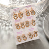 Alloy Animal Zodiac Threedimensional Hollow Design Electroplated Bear Ear Buckle Niche Style Women's Earrings