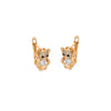 Alloy Animal Zodiac Threedimensional Hollow Design Electroplated Bear Ear Buckle Niche Style Women's Earrings