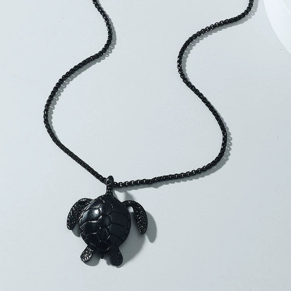 Alloy Animal Zodiac Turtle Pendant Necklace With Pearl Chain And Electroplating Treatment