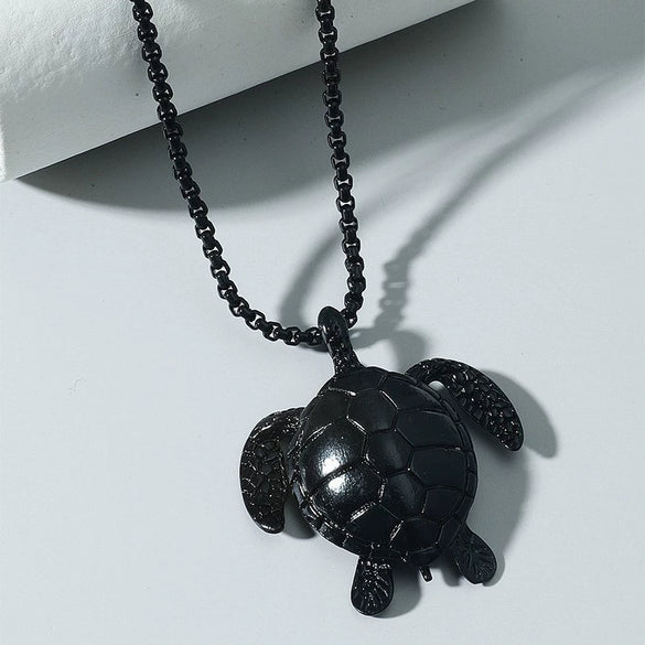 Alloy Animal Zodiac Turtle Pendant Necklace With Pearl Chain And Electroplating Treatment