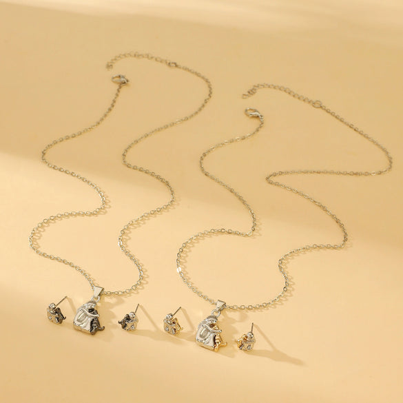 Alloy Animals Pattern Electroplated Women's Earrings With Little Bear Pig And Other Small Animals Design