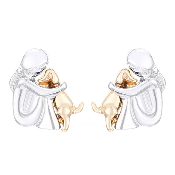 Alloy Animals Pattern Electroplated Women's Earrings With Little Bear Pig And Other Small Animals Design