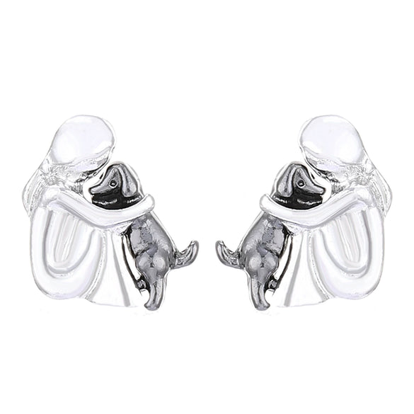 Alloy Animals Pattern Electroplated Women's Earrings With Little Bear Pig And Other Small Animals Design