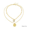 Alloy Animals Style Double Shell Necklace With Electroplating Process