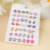 Alloy Animals Zodiac Dripping Oil Earrings Set For Women