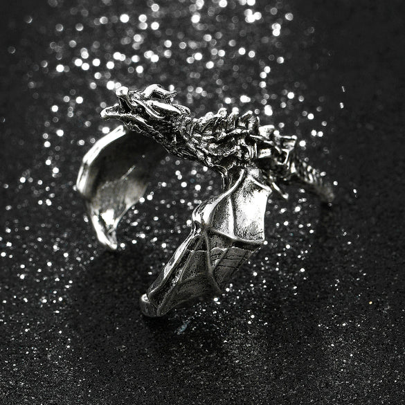 Alloy Animals Zodiac Retro Style Open Finger Ring For Men And Women With Old Design