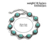 Alloy Anklet For Women Simple Retro Geometric Style With Turquoise