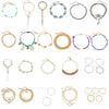 Alloy Anklet For Women With Geometric Pattern And Inlaid Artificial And Semiprecious Stones Retro Style