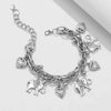 Alloy Anklet Jewelry Vintage Style With Carved Elephant And Peach Heart Animal Zodiac Patterns