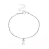 Alloy Anklet With Letters Numbers Text Pattern And Artificial Gemstones Semiprecious Stones Inlay For Women