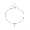 Alloy Anklet With Letters Numbers Text Pattern And Artificial Gemstones Semiprecious Stones Inlay For Women