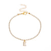 Alloy Anklet With Letters Numbers Text Pattern And Artificial Gemstones Semiprecious Stones Inlay For Women