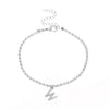 Alloy Anklet With Letters Numbers Text Pattern And Artificial Gemstones Semiprecious Stones Inlay For Women