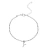 Alloy Anklet With Letters Numbers Text Pattern And Artificial Gemstones Semiprecious Stones Inlay For Women