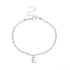 Alloy Anklet With Letters Numbers Text Pattern And Artificial Gemstones Semiprecious Stones Inlay For Women