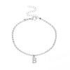 Alloy Anklet With Letters Numbers Text Pattern And Artificial Gemstones Semiprecious Stones Inlay For Women