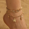 Alloy Anklets For Girls Ocean Style With Dolphin And Starfish Animal Zodiac Pendants