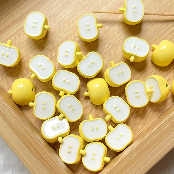 Alloy Apple Loose Beads Baking Paint Diy Bracelet Necklace Beading Material