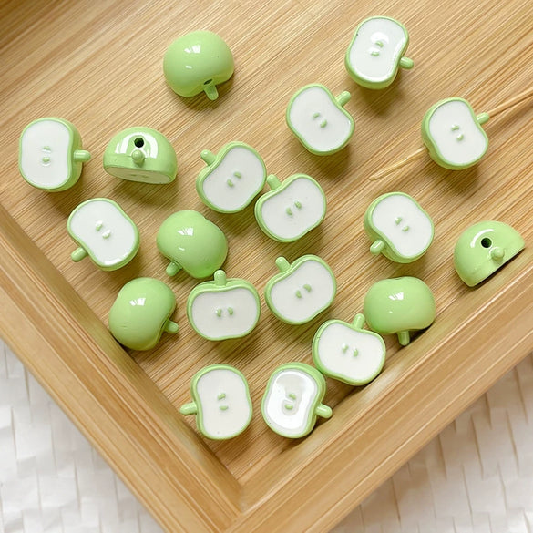 Alloy Apple Loose Beads Baking Paint Diy Bracelet Necklace Beading Material