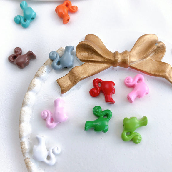 Alloy Baking Varnish Candy Color Cartoon Character Style Beaded Handmade Jewelry Material Necklace Bracelet Mobile Phone Chain