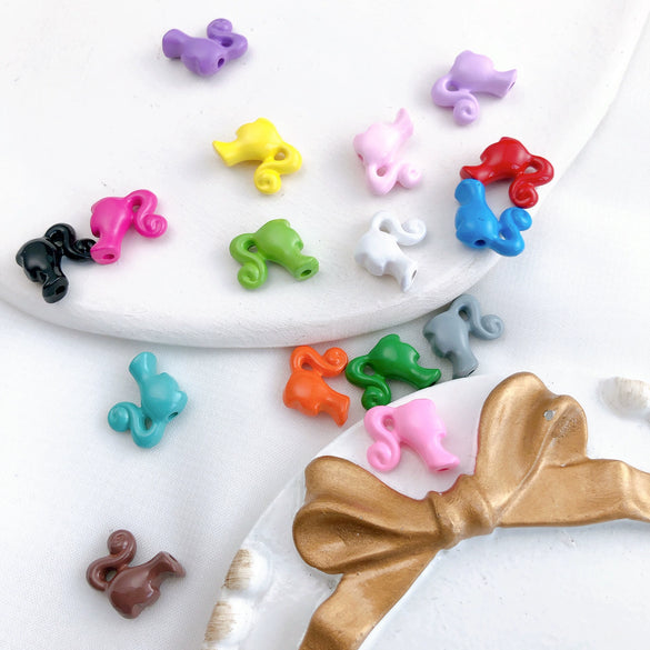 Alloy Baking Varnish Candy Color Cartoon Character Style Beaded Handmade Jewelry Material Necklace Bracelet Mobile Phone Chain