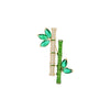 Alloy Bamboo And Flower Styling Electroplating Brooch For Women And Men As Luxury Elegant Sweater Suit Accessories Gift