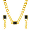 Alloy Bamboo Chain Hiphop Punk Women's Necklace Earrings Set Electroplated